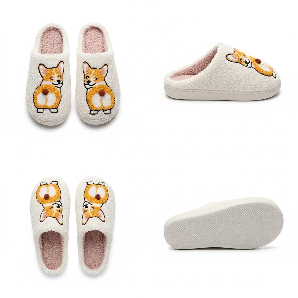 wsuwane kapcie corgi