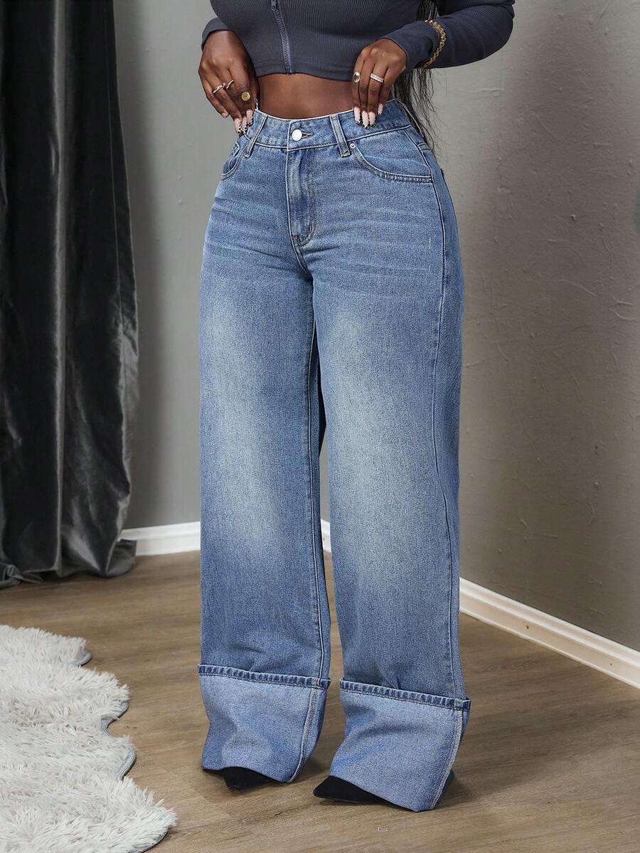 NIEBIESKIE SPODNIE JEANS