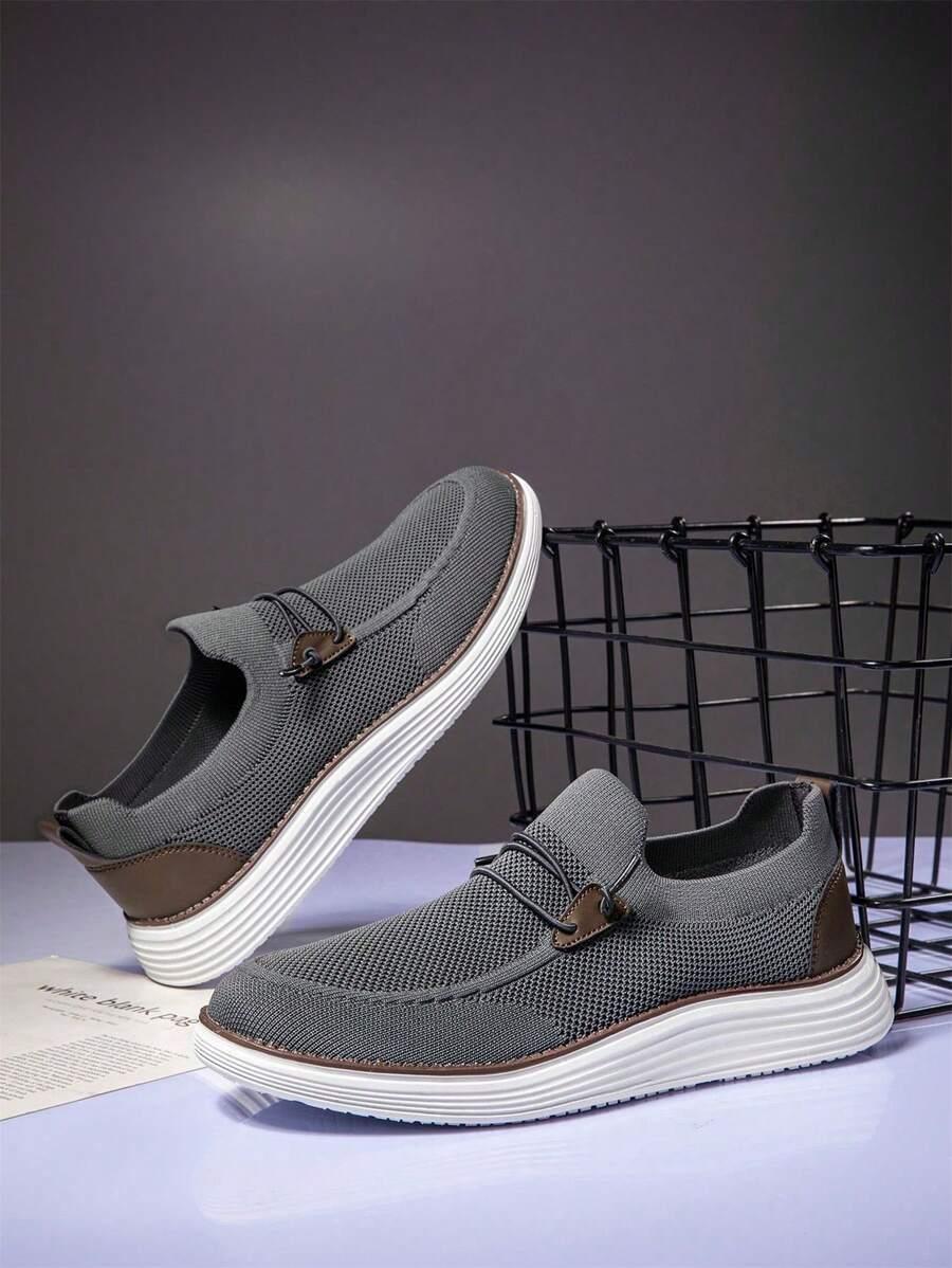 szare mokasyny casual