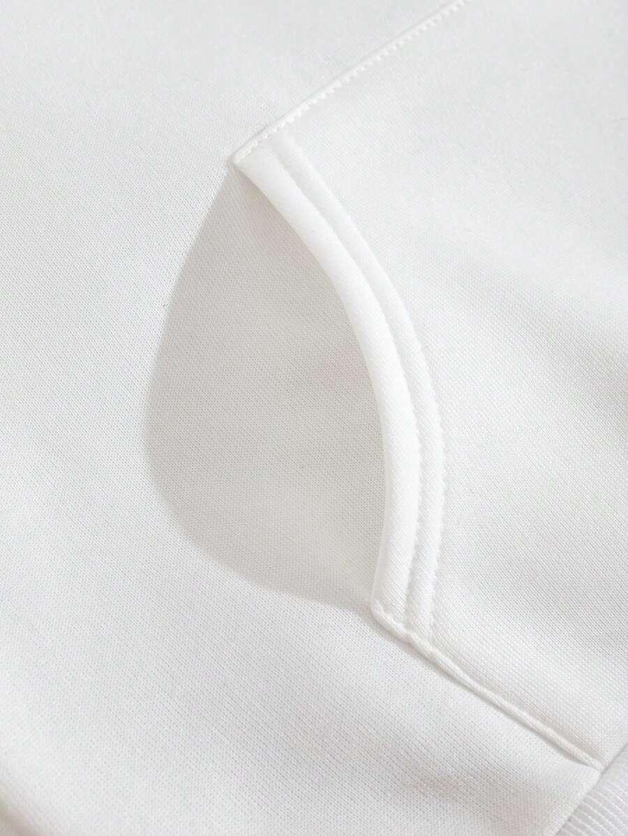 BIAŁA BLUZA Z KAPTUREM