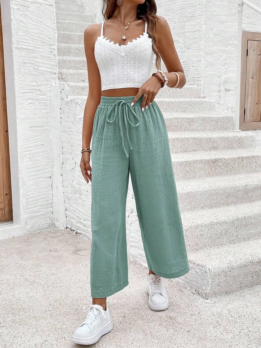 ZIELONE SPODNIE CASUAL