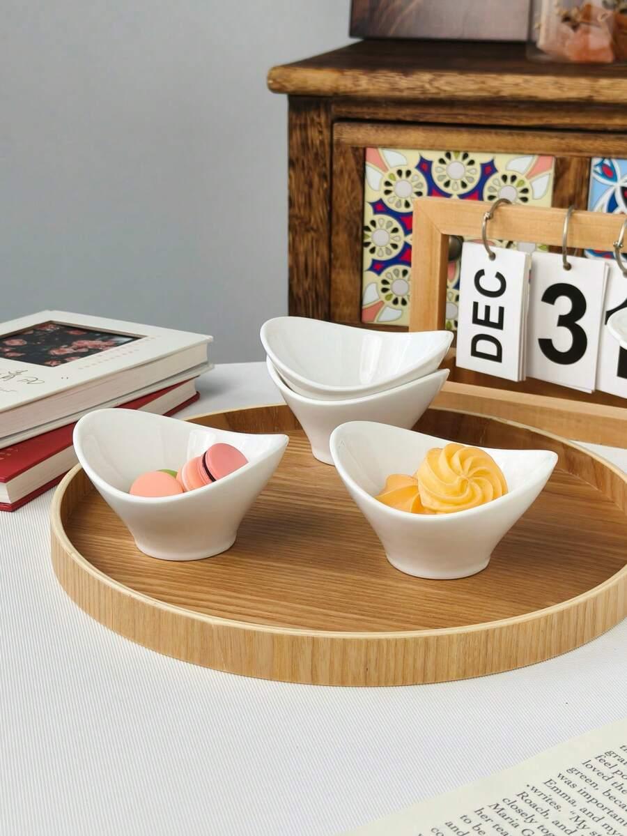 białe ceramiczne talerzyki 4 pack 