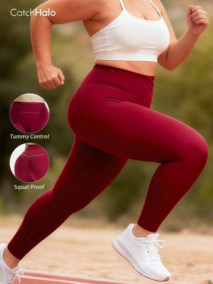 bordowe klasyczne legginsy