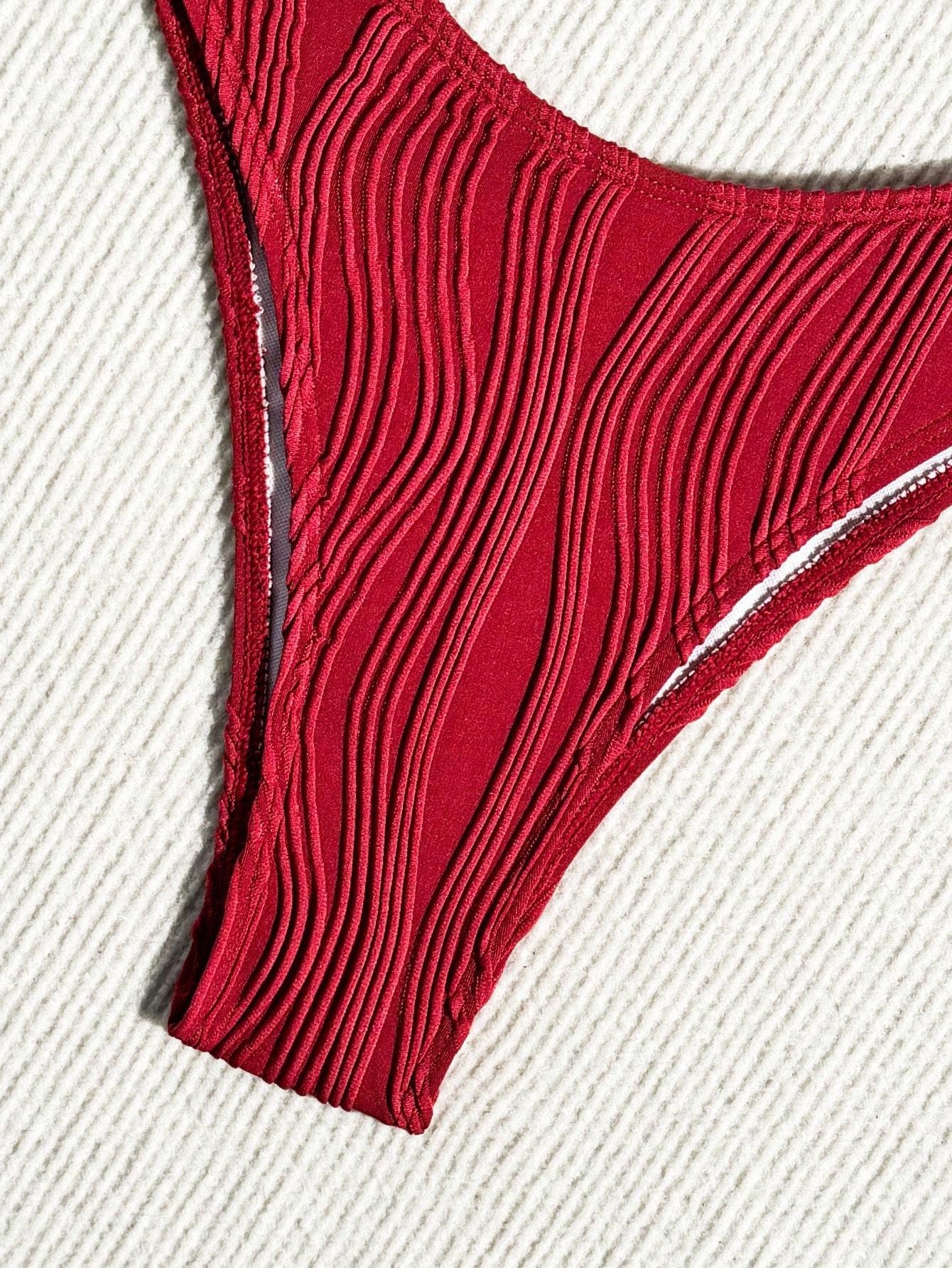 bordowa góra od bikini 