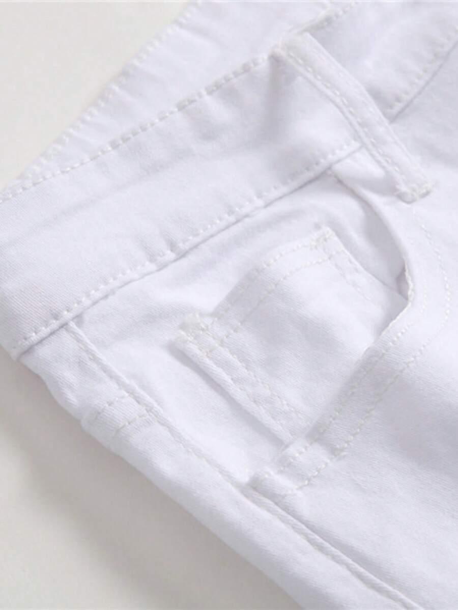 BIAŁE SPODNIE JEANS