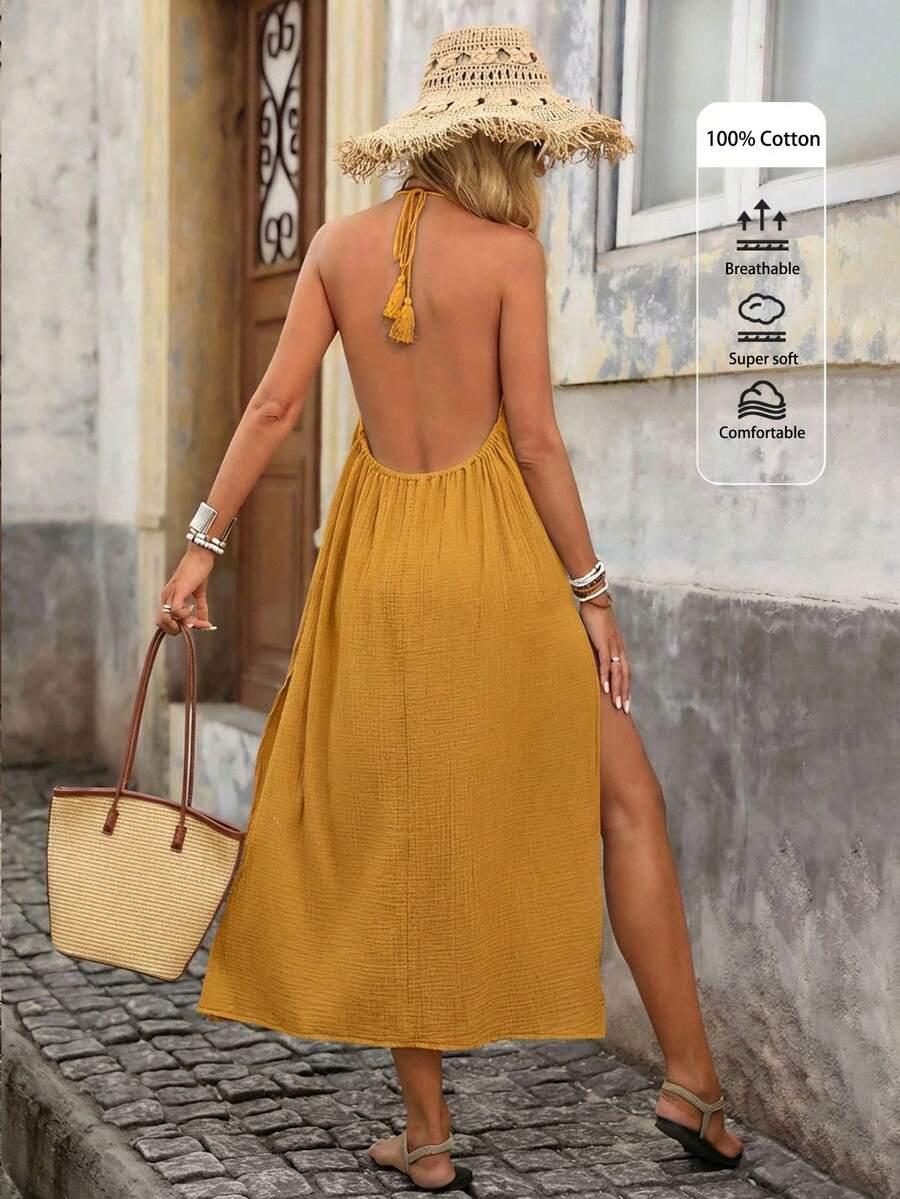 żółta sukienka casual 