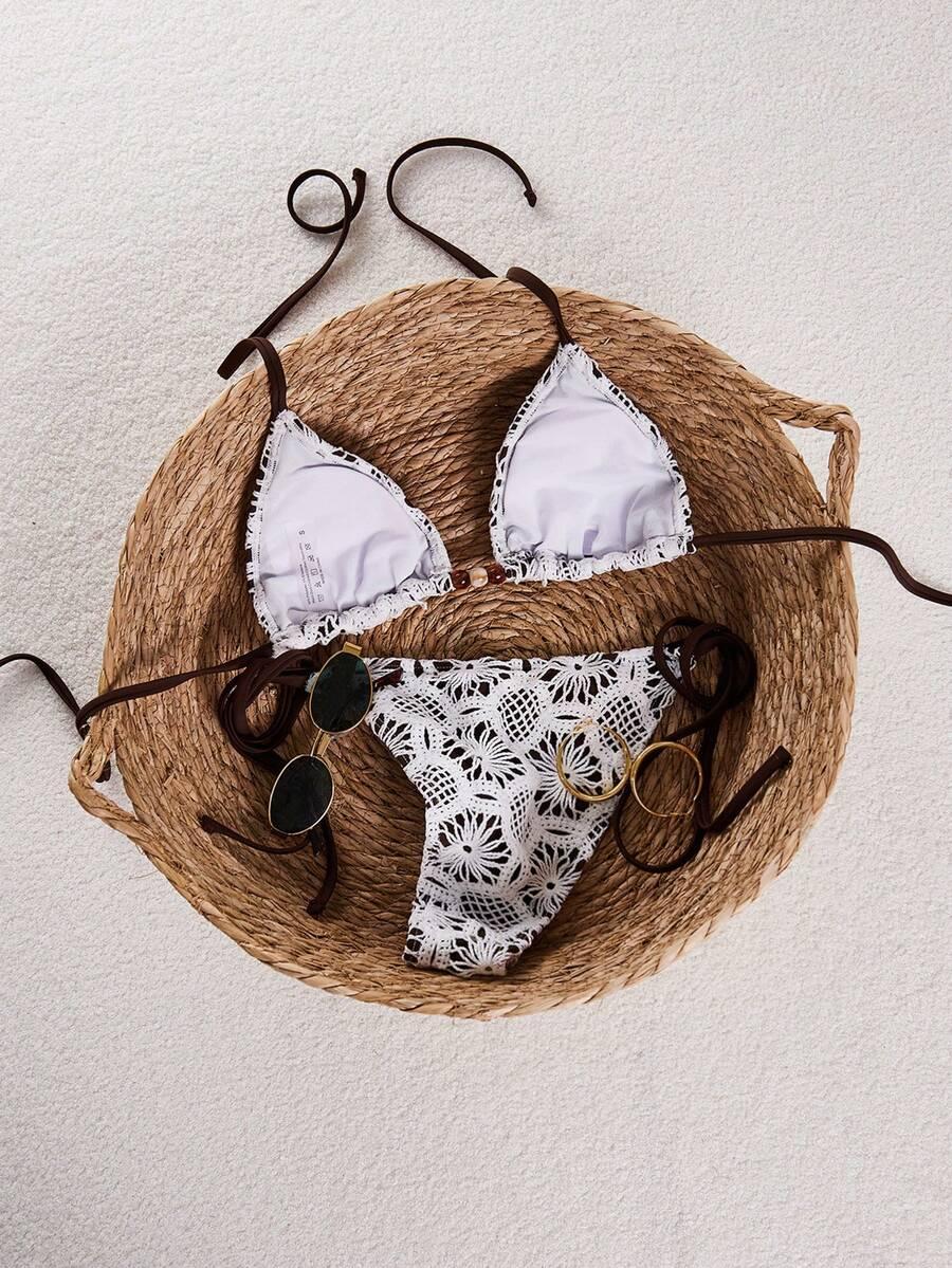 komplet bikini koronka