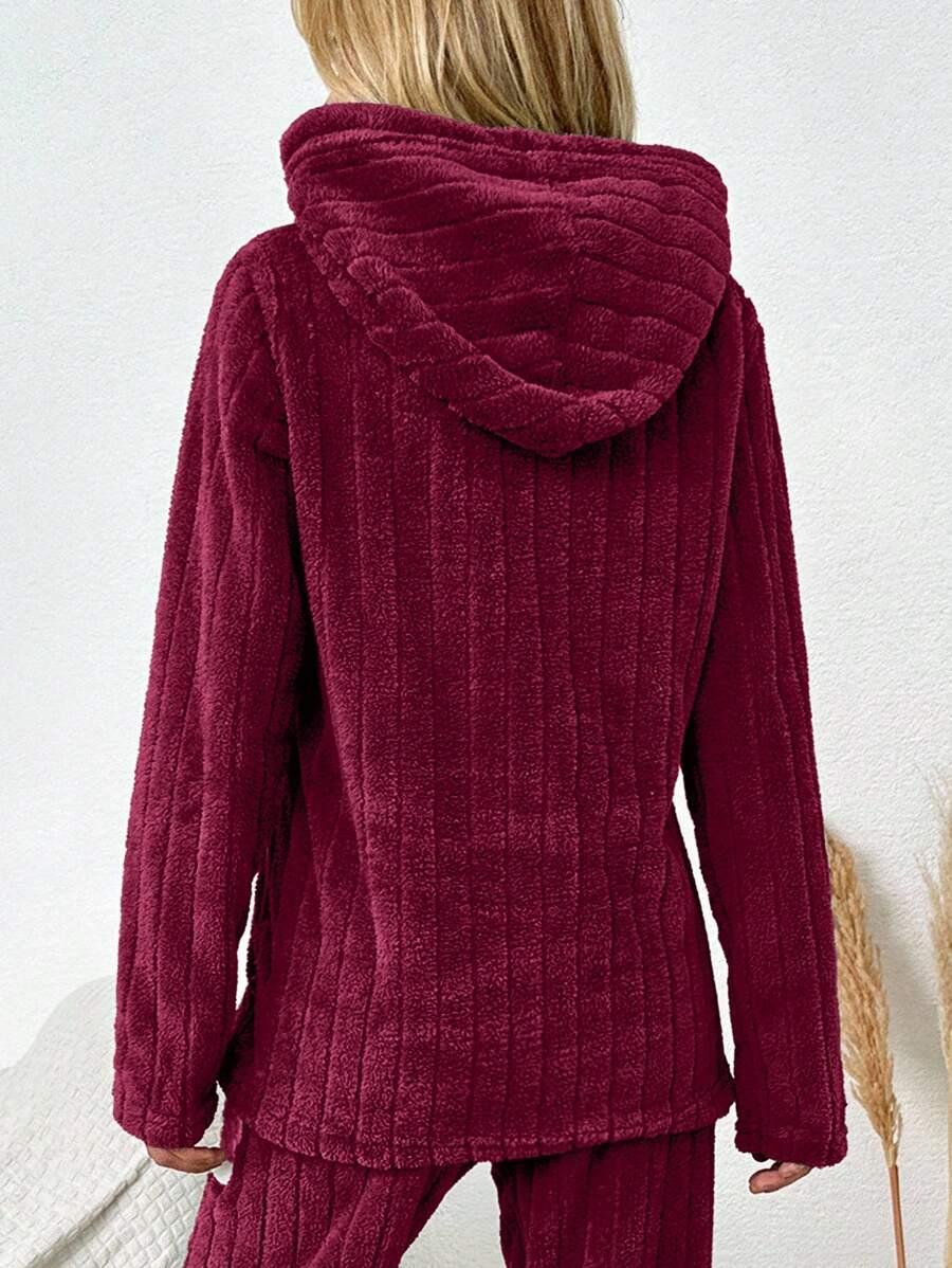 BORDOWA BLUZA KAPTUR