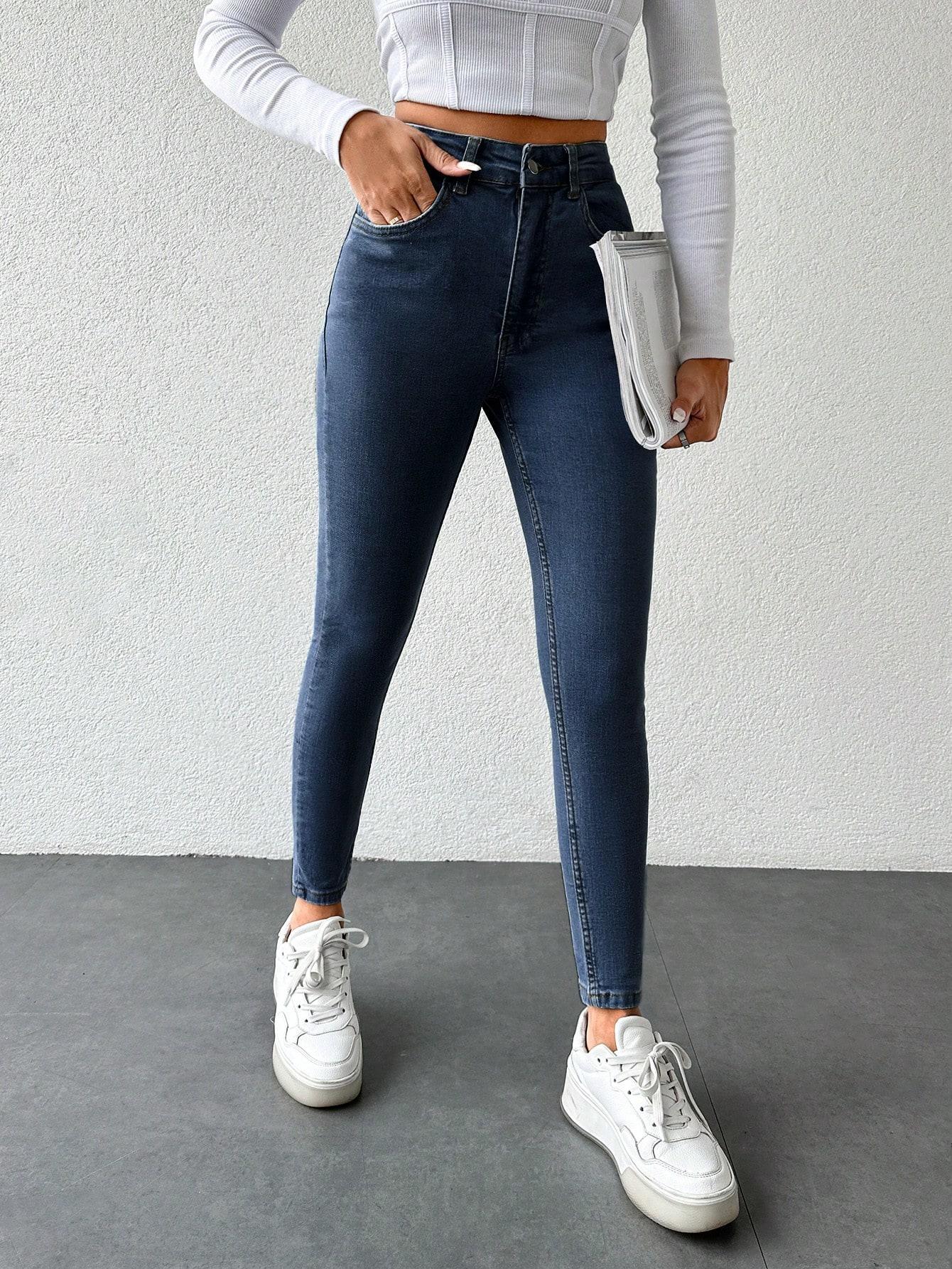 SPODNIE RURKI JEANS WYSOKI STAN