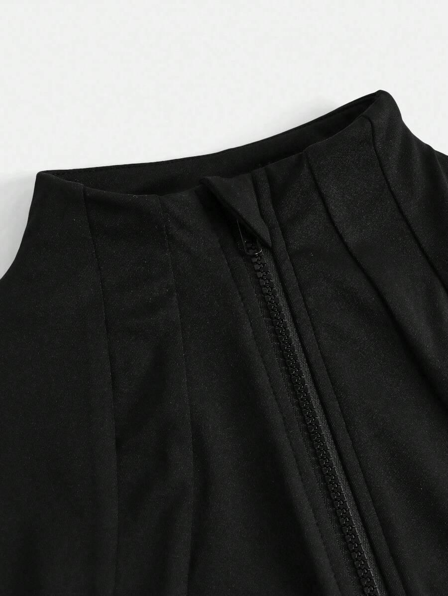 czarna bluza stójka zamek