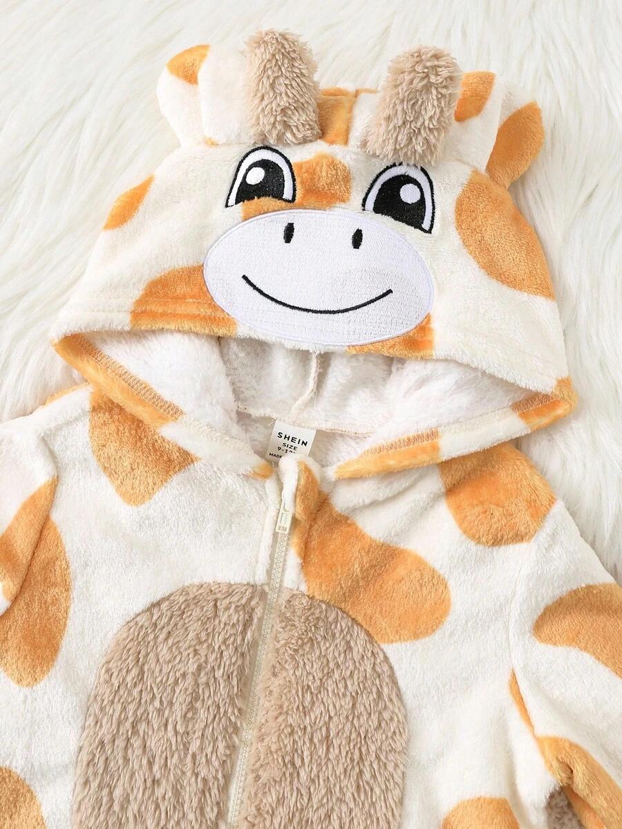 fluffy kombinezon animal print 