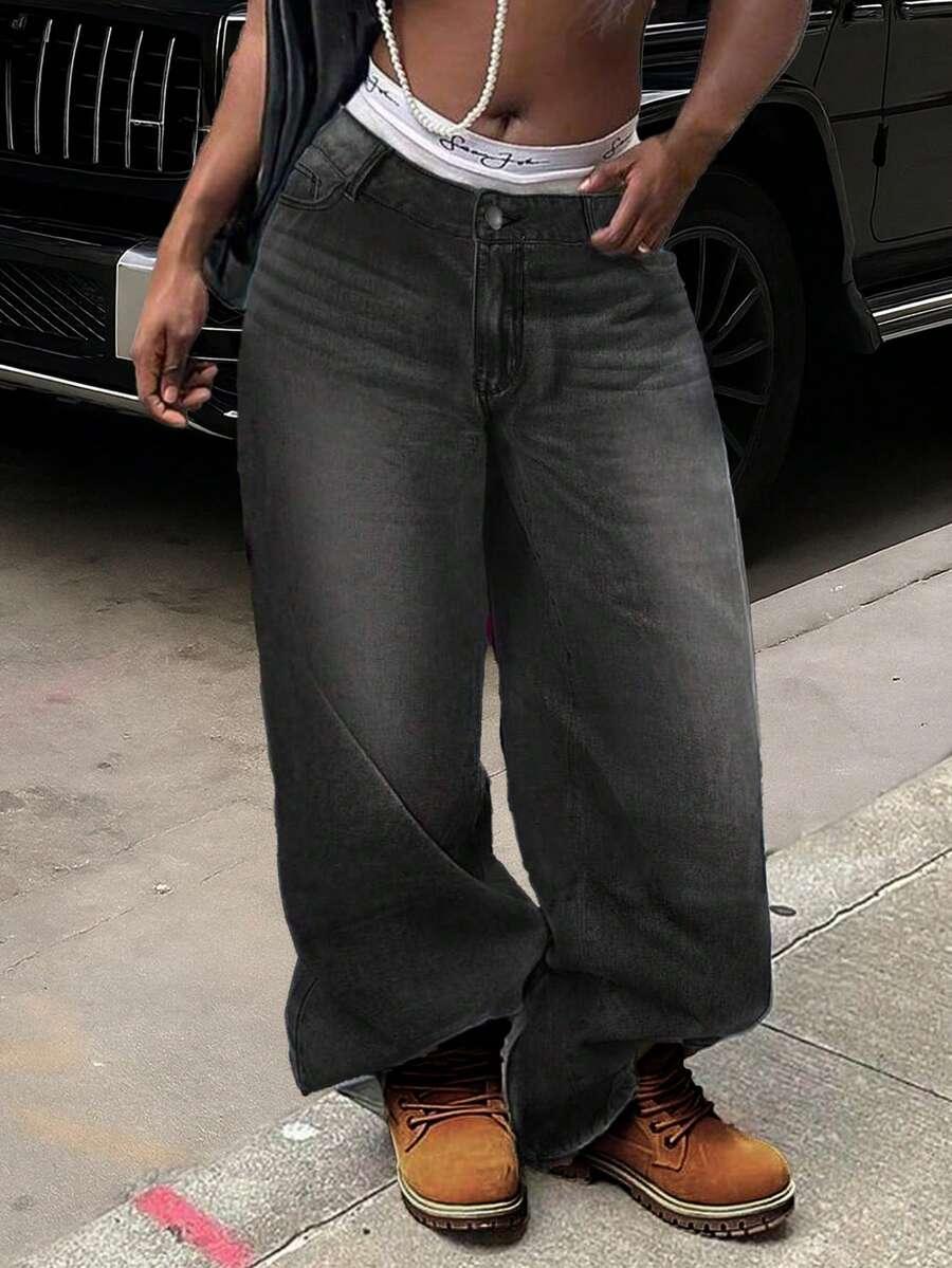 czarne spodnie jeans