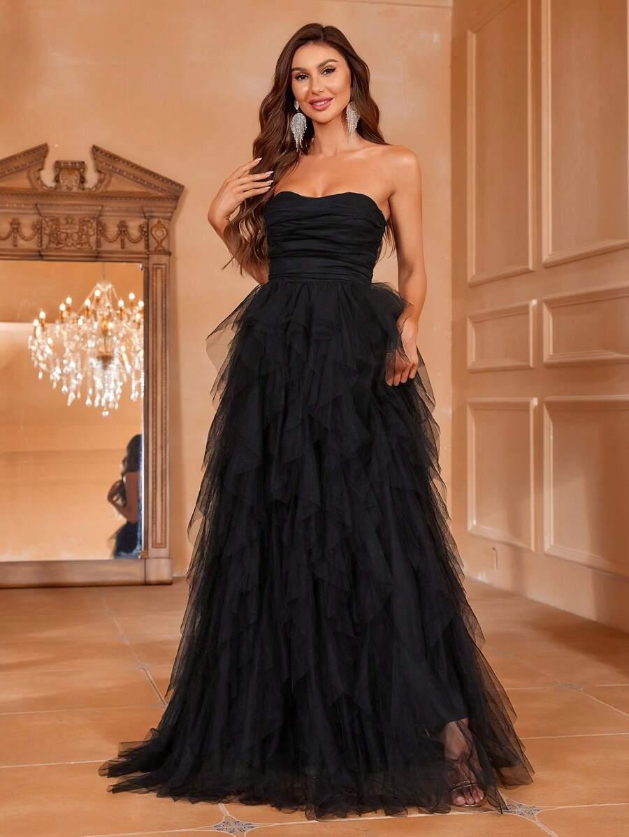 CZARNA MAXI SUKIENKA