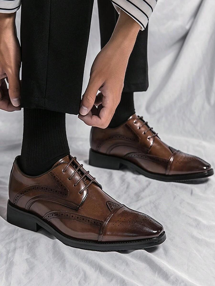 BRĄZOWE ELEGANCKIE BUTY