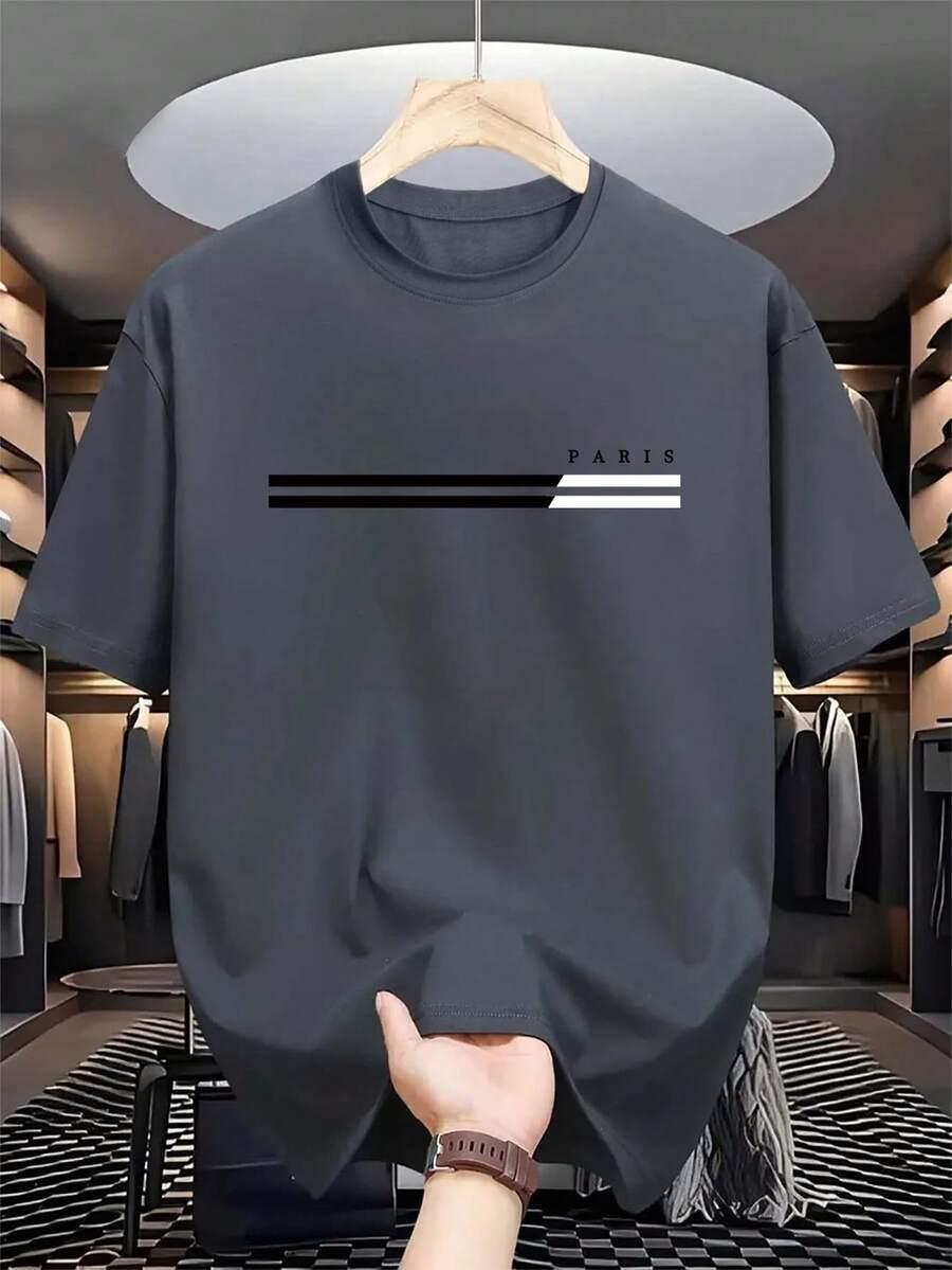 szary t-shirt nadruk