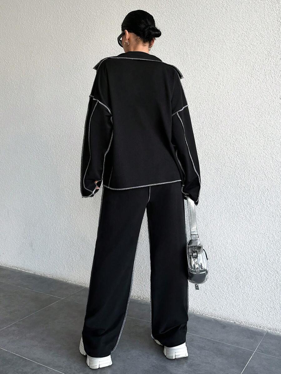 CZARNY DRES KOMPLET