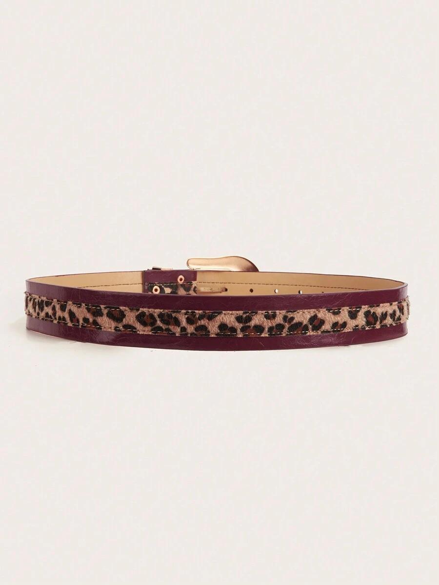 PASEK KLAMRA leopard print