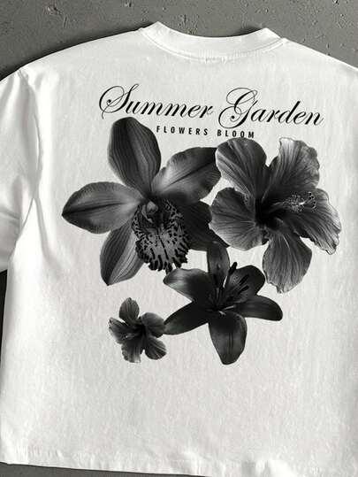 biały t-shirt print