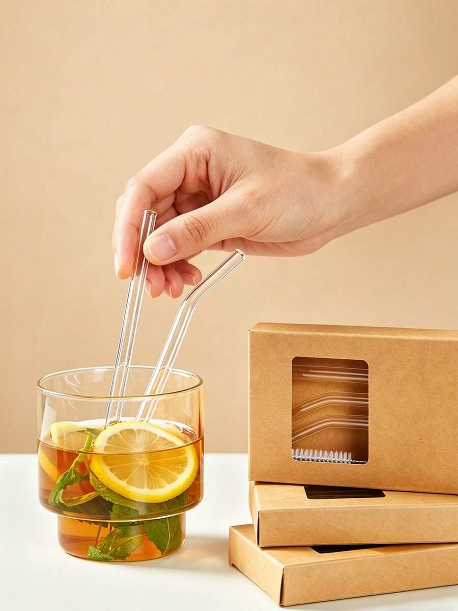szklane słomki 4-pack
