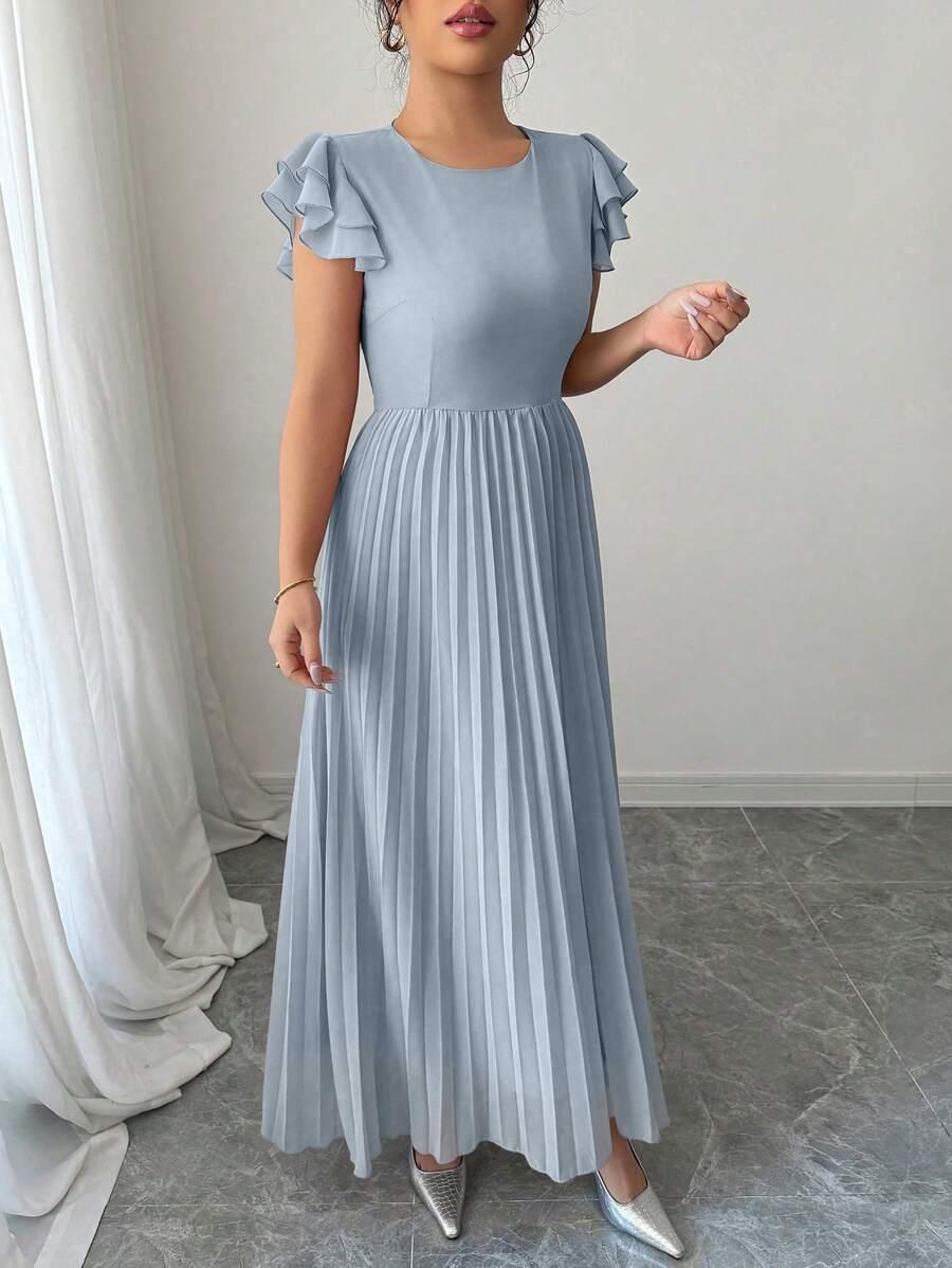 niebieska maxi sukienka