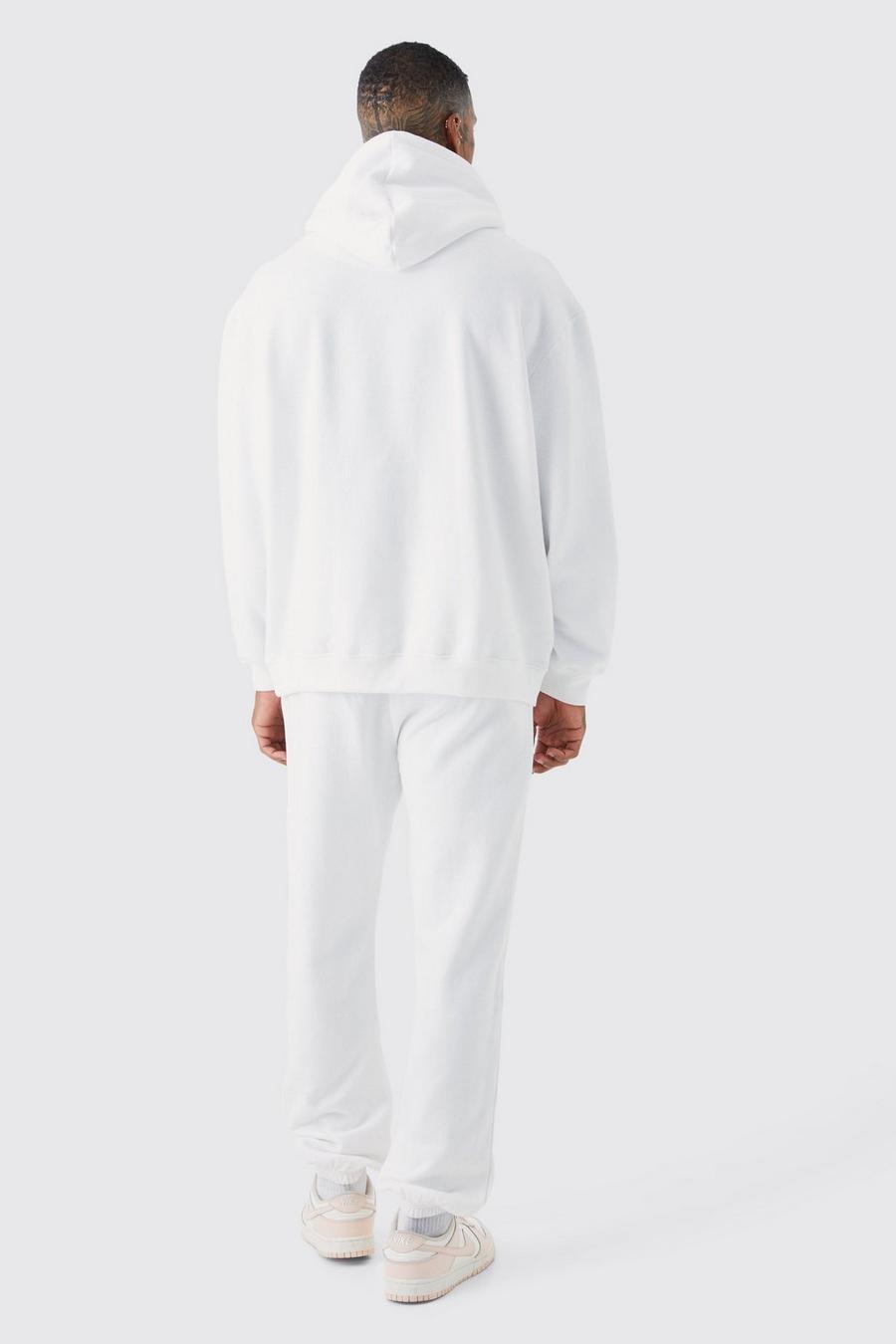 białe spodnie dresowe ściągacze nadruk