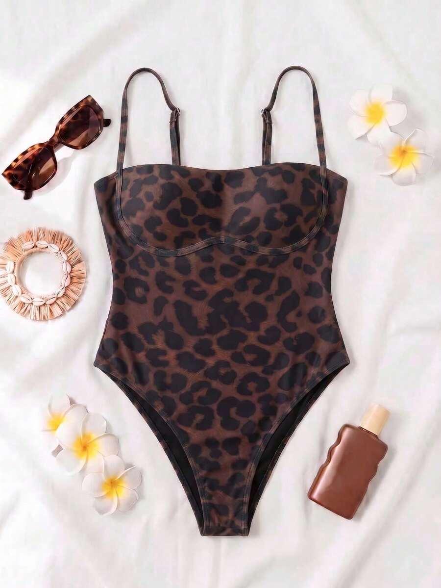 jednoczęściowy STRÓJ kąpielowy animal print
