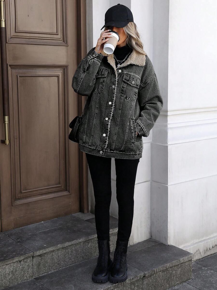 czarna kurtka jeans
