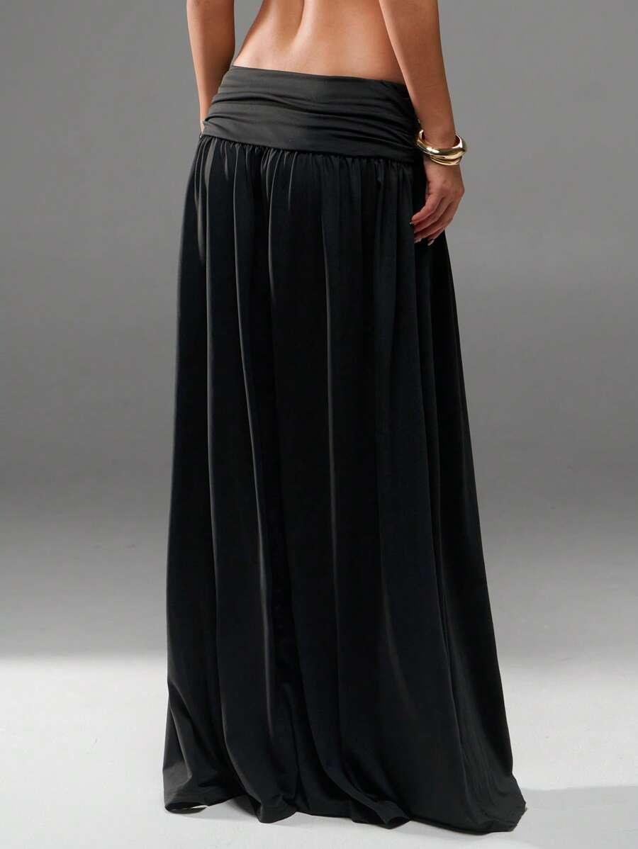 CZARNA SPÓDNICA MAXI 
