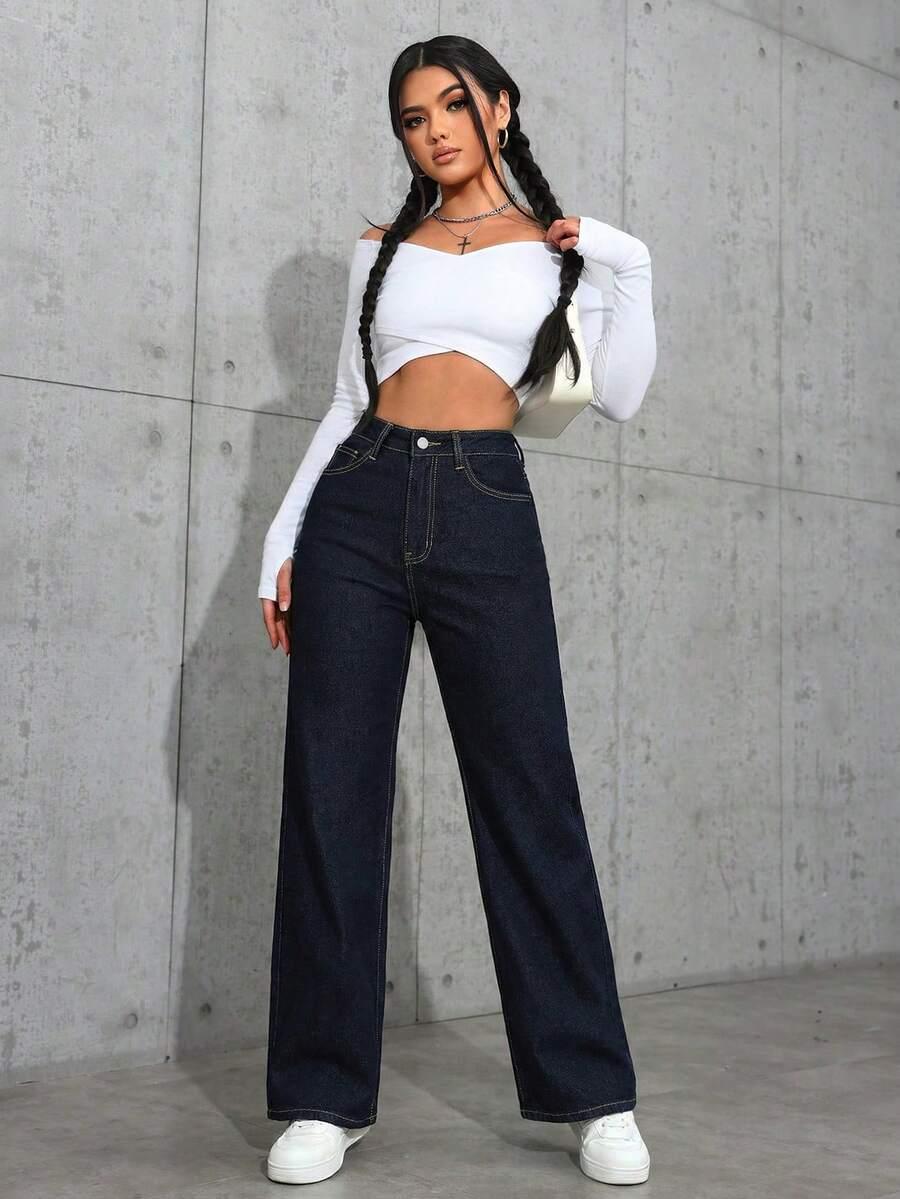 SPODNIE JEANS WYSOKI STAN