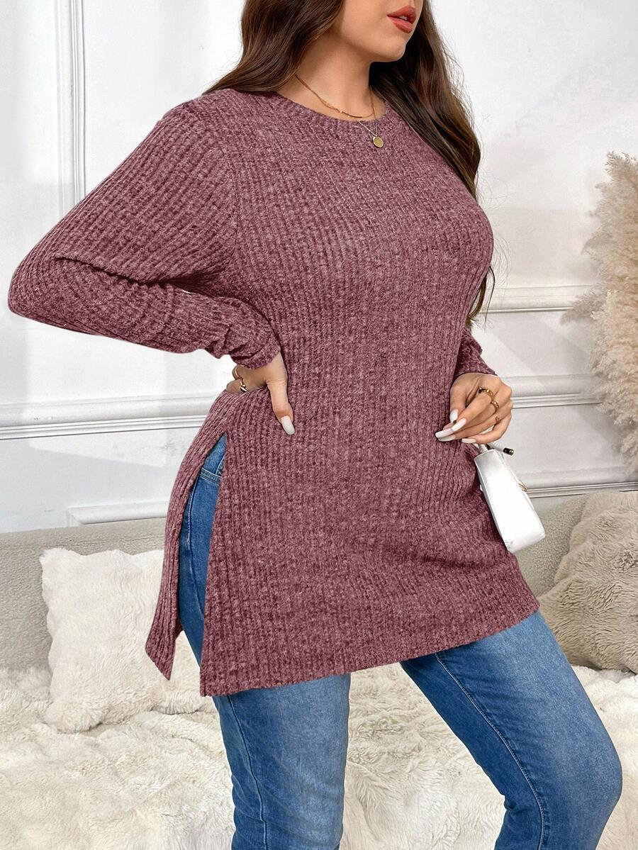 DAMSKI SWETER Z ROZCIĘCIAMI 
