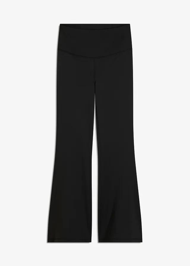 czarne legginsy dzwony