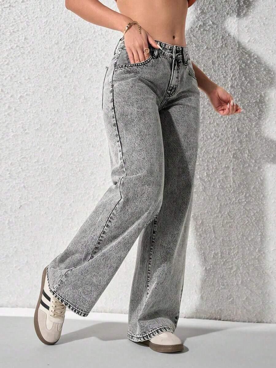 szare spodnie jeans 