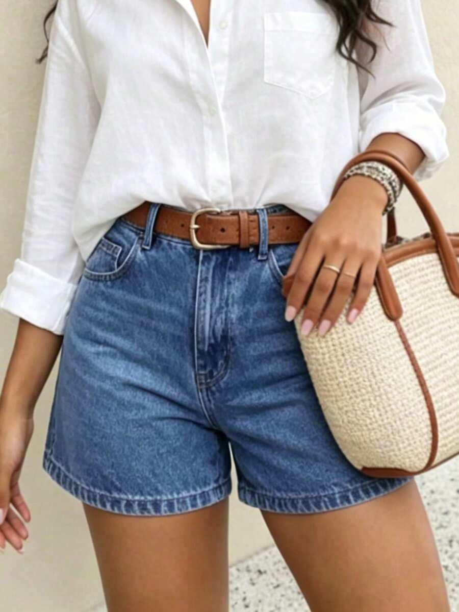 grantowe spodenki jeans