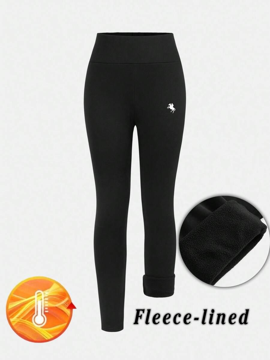 CZARNE OCIEPLANE LEGGINSY