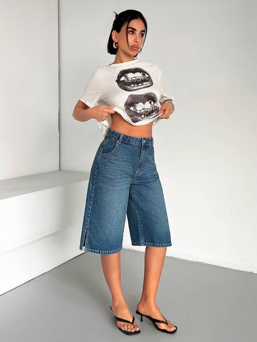 NIEBIESKIE SPODENKI JEANS