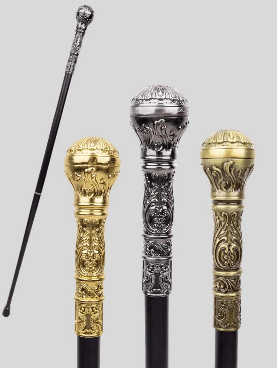 laska metalowa z dekoracyjnym ornamentem