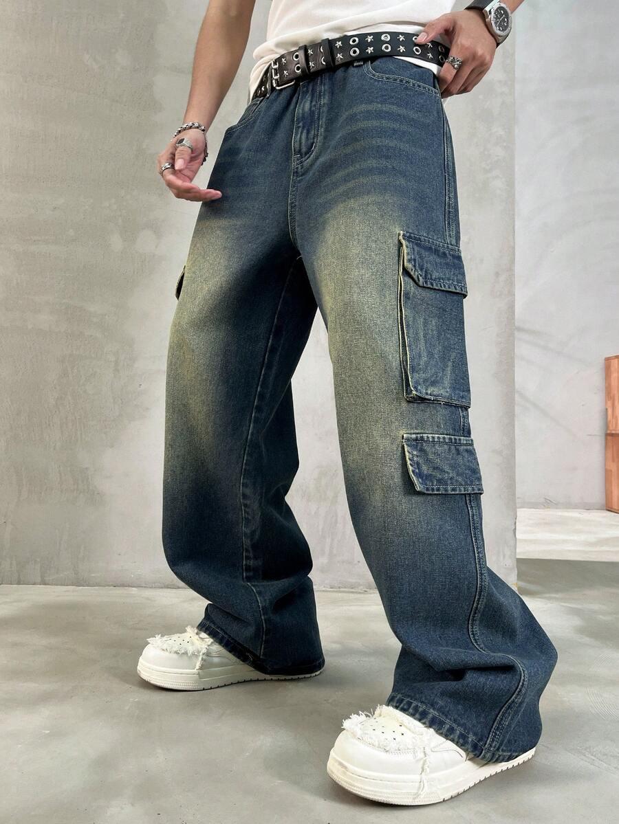spodnie jeans bojówki