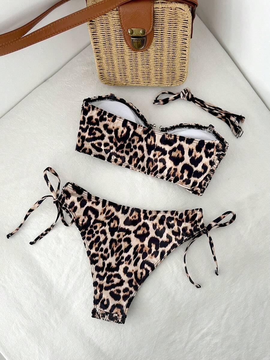 kostium kąpielowy bikini komplet animal print