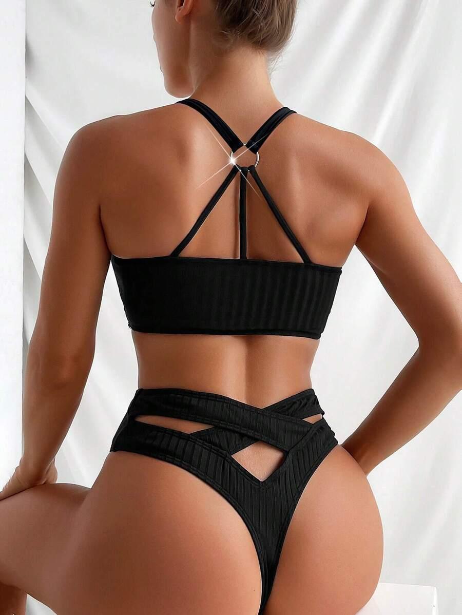 CZARNY KOMPLET BIKINI 