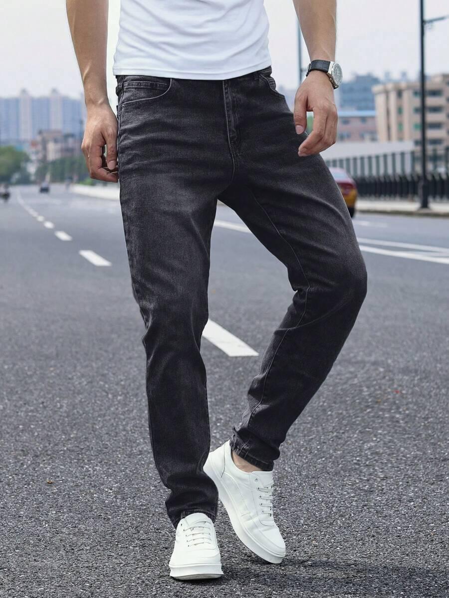 czarne spodnie jeans