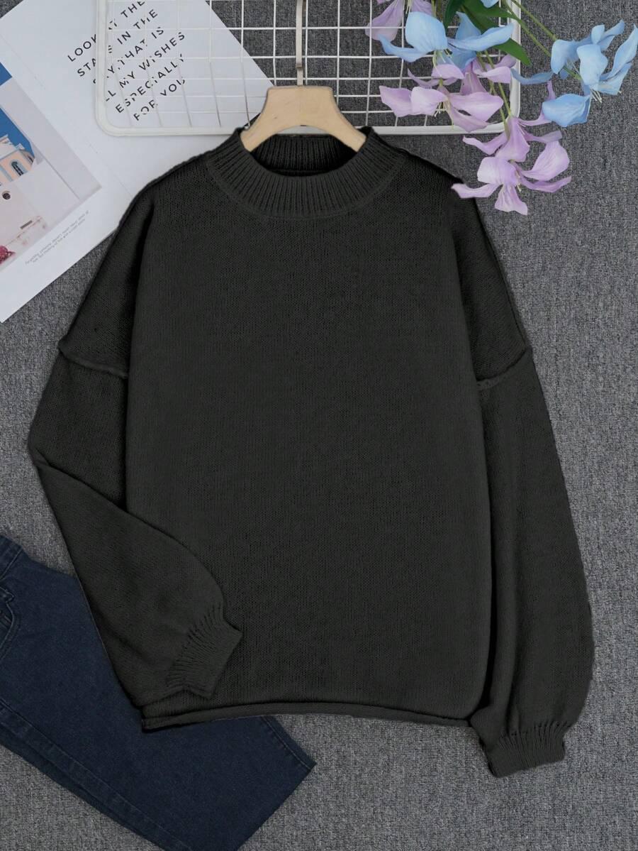 CZARNY SWETER OVERSIZE