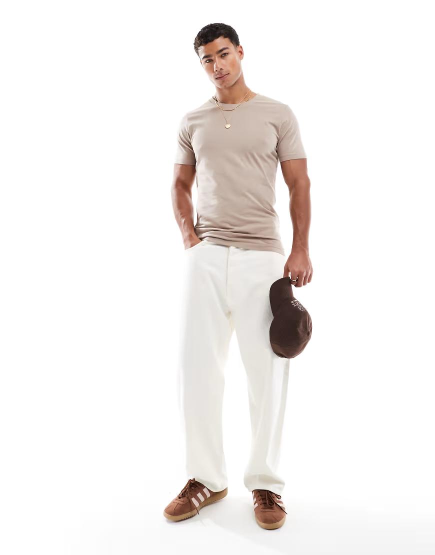 BEŻOWY T-SHIRT BASIC