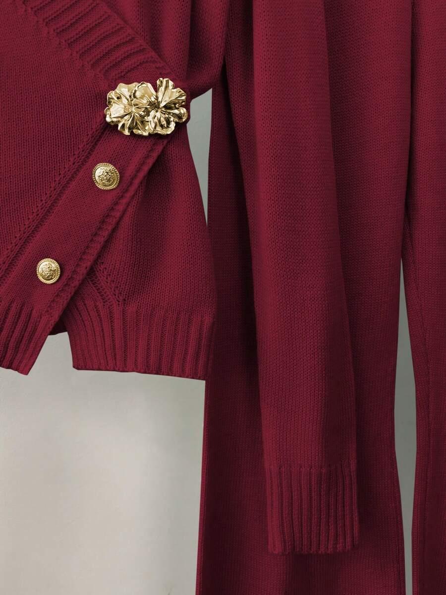 sweter spodnie dzianinowy komplet