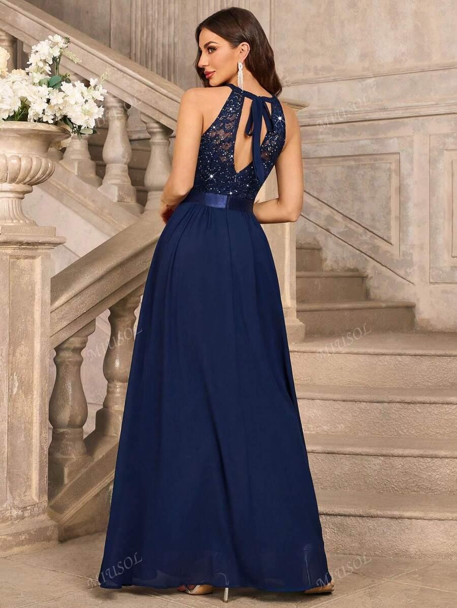 NIEBIESKA MAXI SUKIENKA 