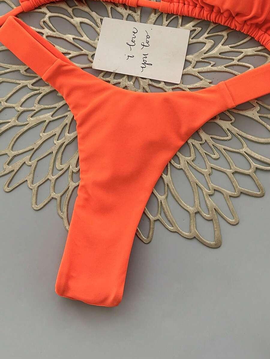 POMARAŃCZOWY DWUCZĘŚCIOWY STRÓJ KĄPIELOWY