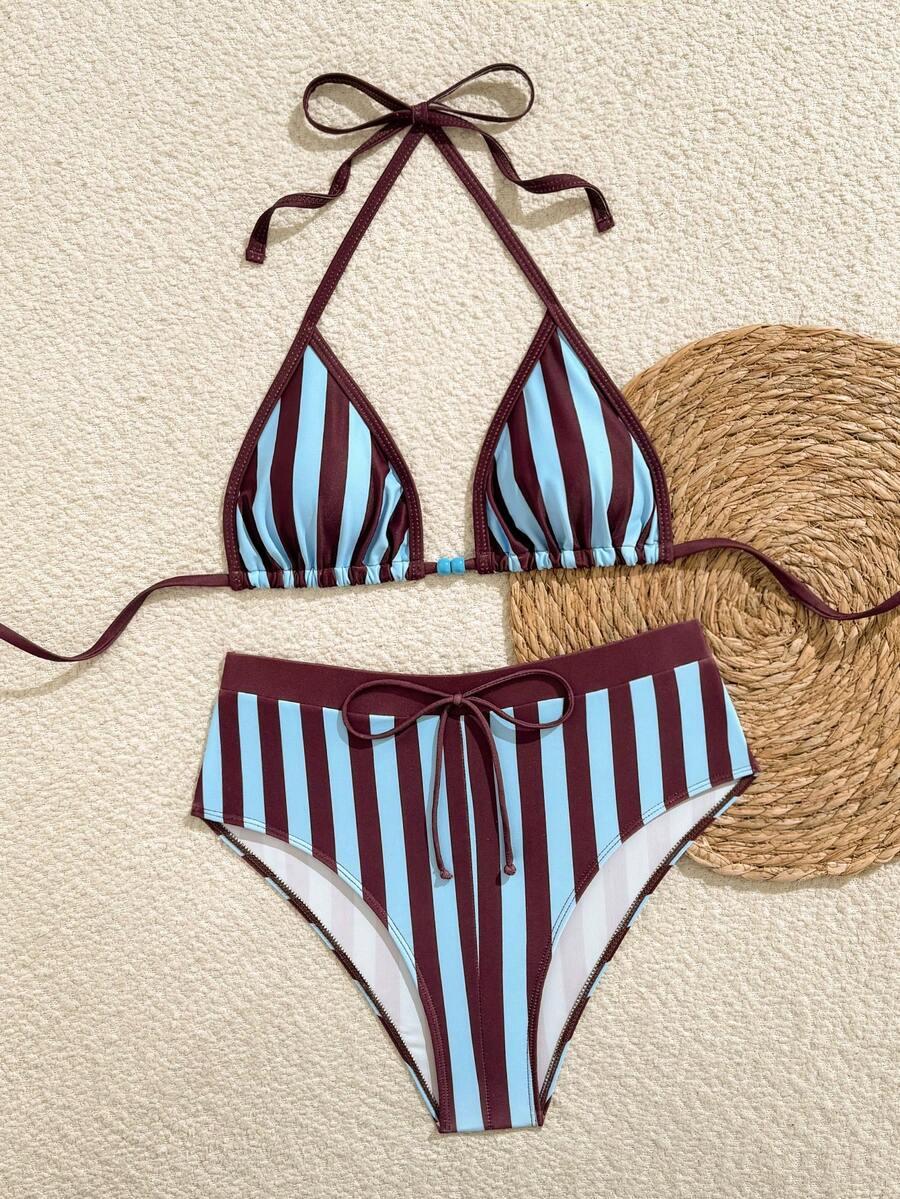 góra od bikini w paski