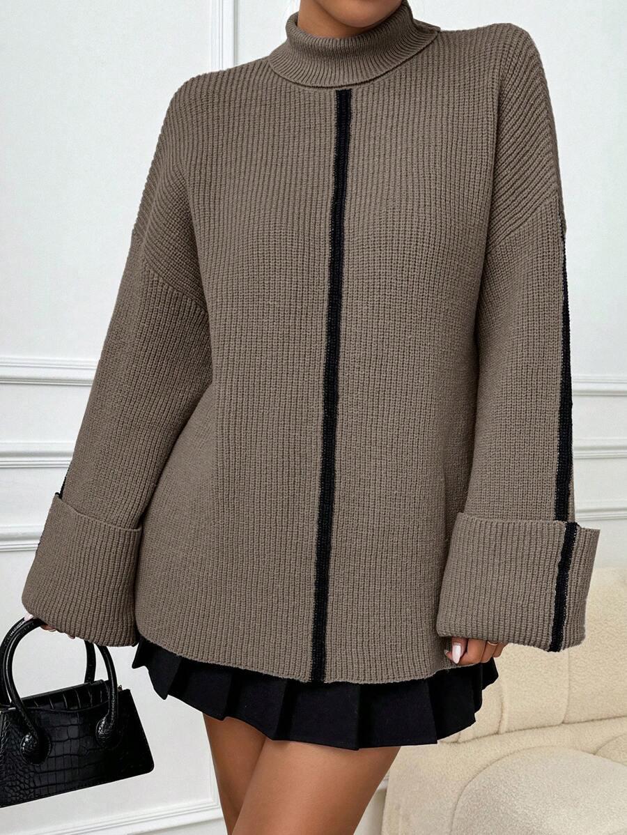 BRĄZOWY SWETER GOLF