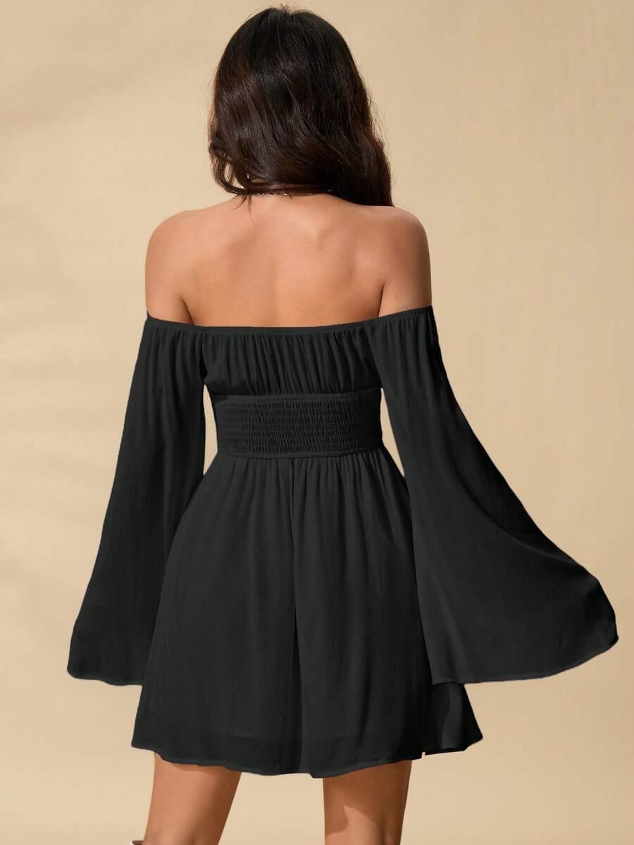 BOHO MINI SUKIENKA Z ODKRYTYMI RAMIONAMI