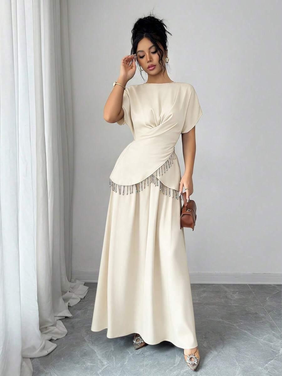 kremowa bluza zdobienie