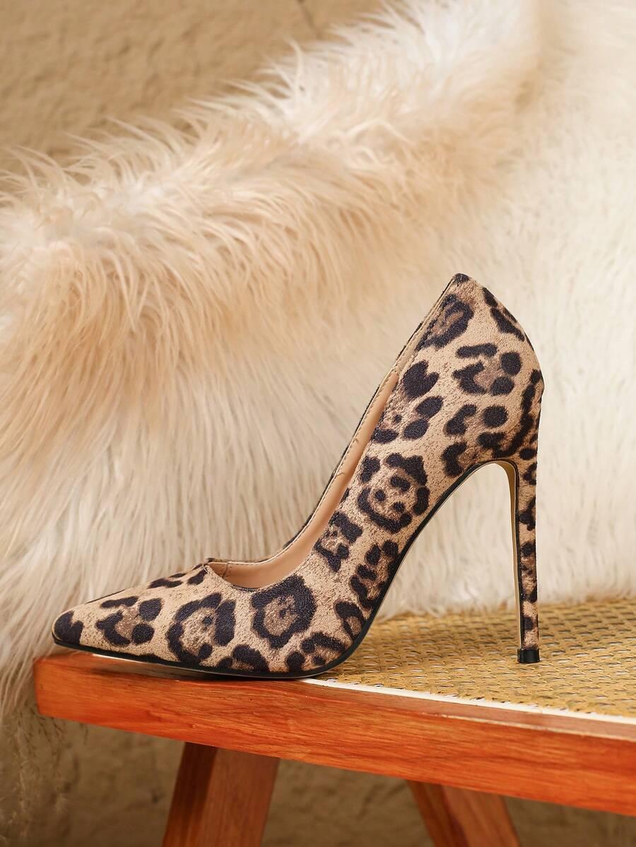czółenka szpilka animal print